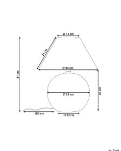 Lampada da tavolo LIMIA Ceramica Bianco sporco