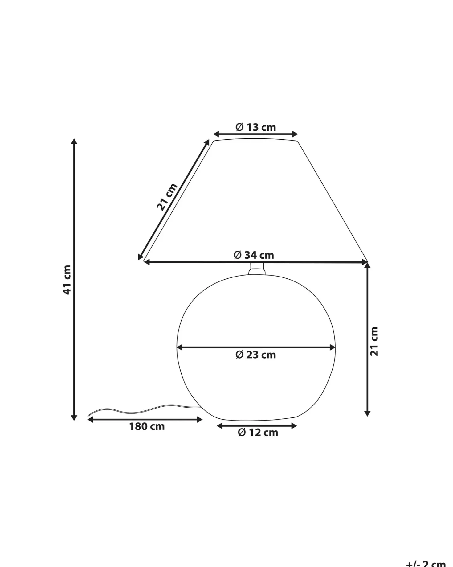 Lampada da tavolo LIMIA Ceramica Bianco sporco