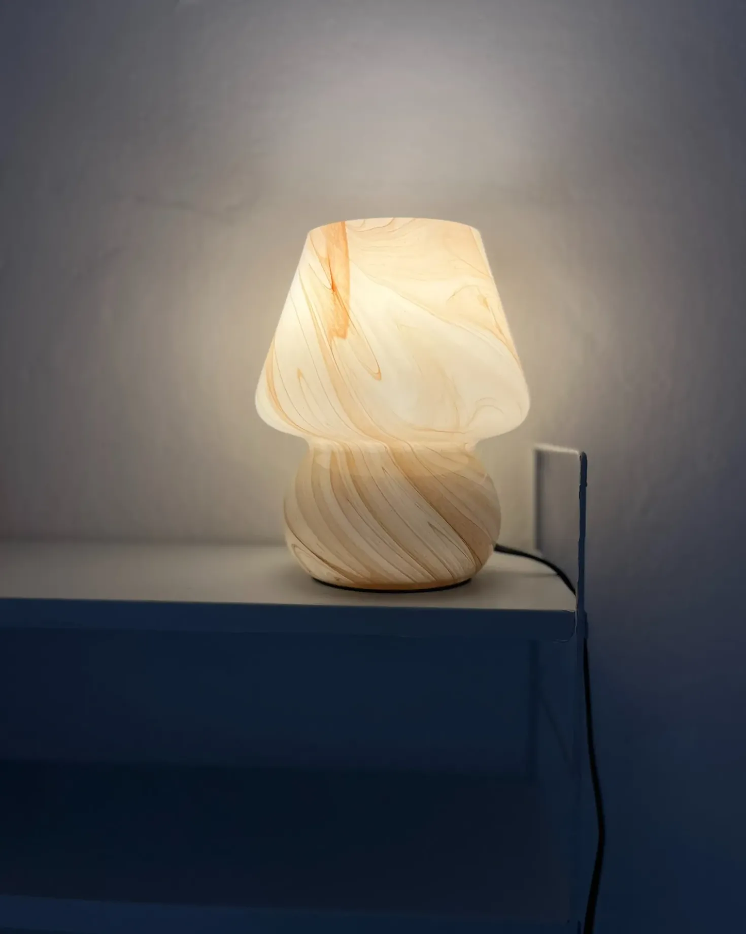 Lampada da tavolo LOBO Vetro Bianco