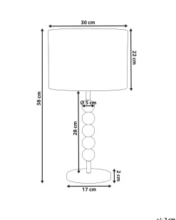 Lampada da tavolo LOKY Metallo Beige