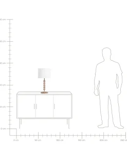 Lampada da tavolo LOKY Metallo Beige
