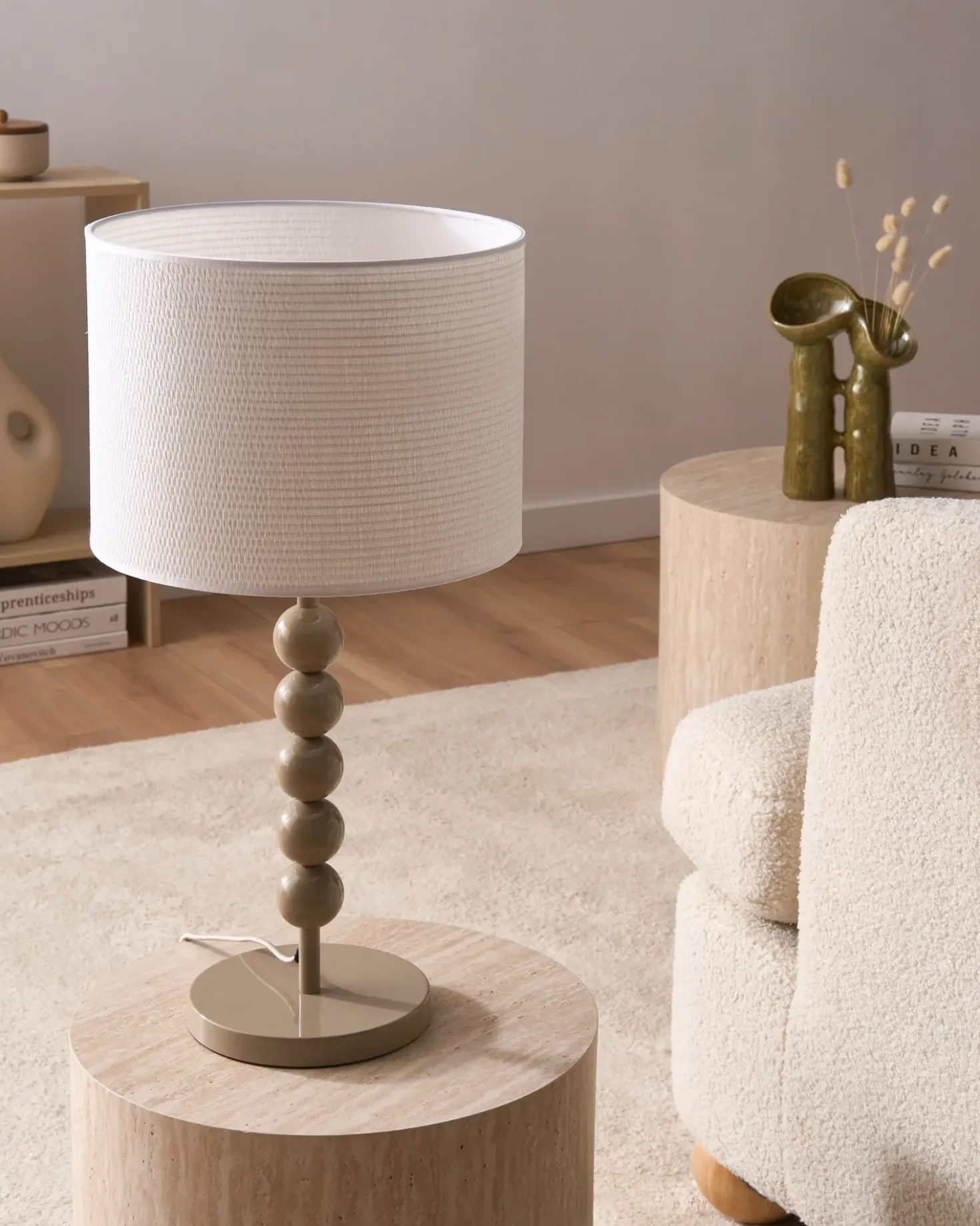 Lampada da tavolo LOKY Metallo Beige