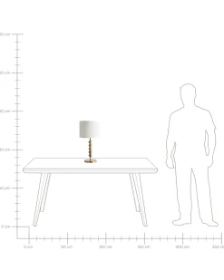 Lampada da tavolo LOKY Metallo Ottone