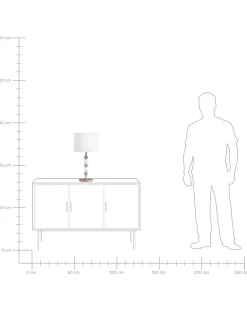 Lampada da tavolo LOKY Metallo Bianco/Beige