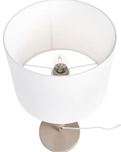 Lampada da tavolo LOKY Metallo Bianco/Beige