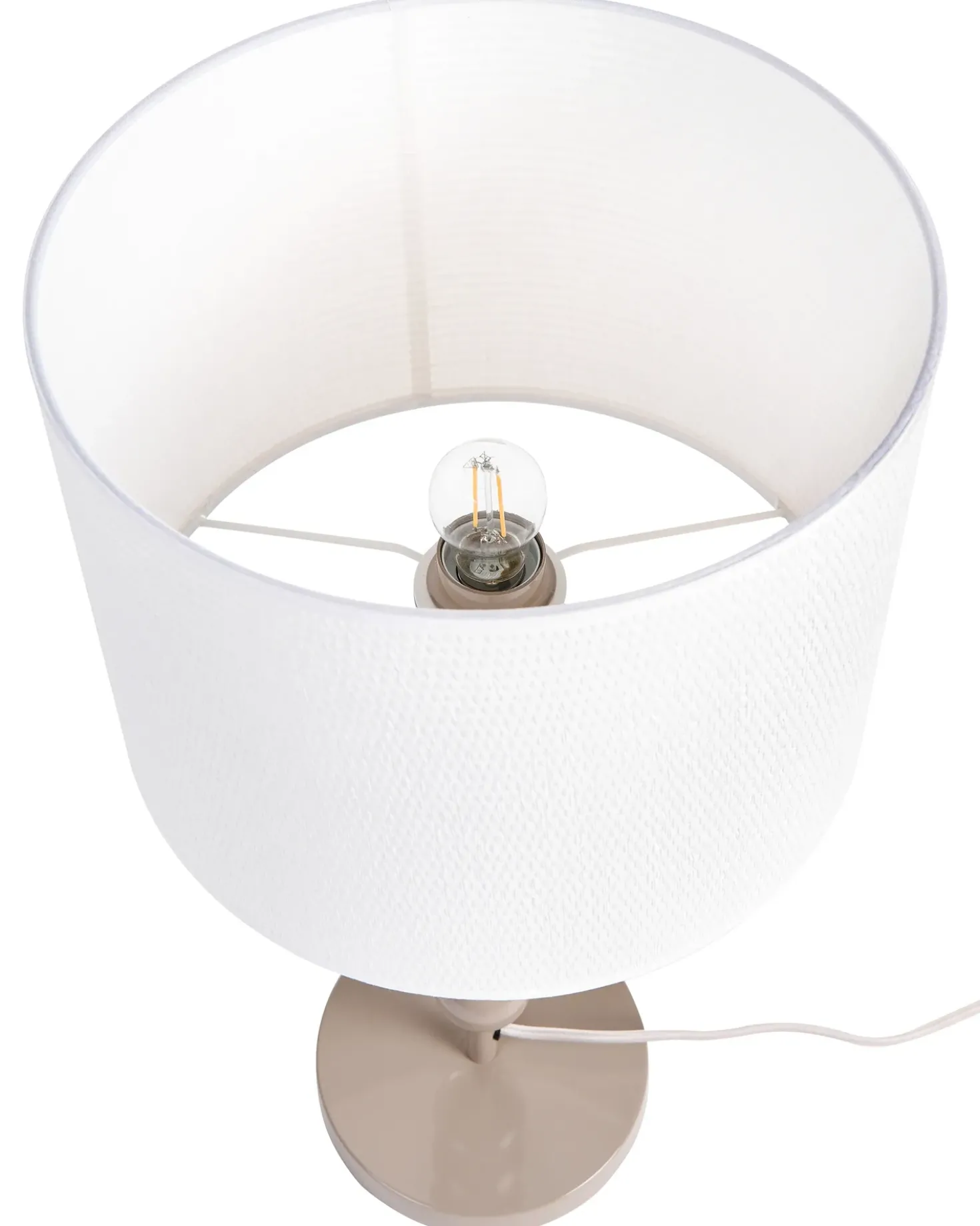 Lampada da tavolo LOKY Metallo Bianco/Beige