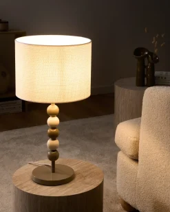 Lampada da tavolo LOKY Metallo Bianco/Beige