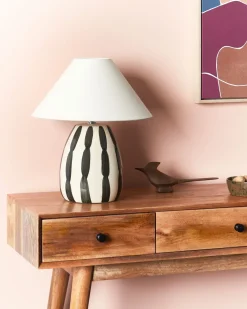 Lampada da tavolo LUCHETTI Ceramica Nero/Bianco