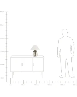 Lampada da tavolo LUCHETTI Ceramica Nero/Bianco