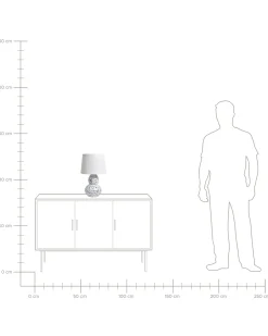 Lampada da tavolo MACAL Ceramica Bianco/Blu