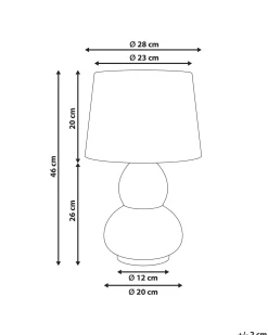 Lampada da tavolo MACAL Ceramica Bianco/Blu
