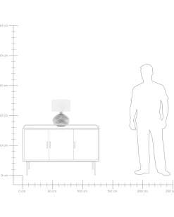 Lampada da tavolo MADON Vetro Argento