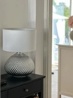 Lampada da tavolo MADON Vetro Argento
