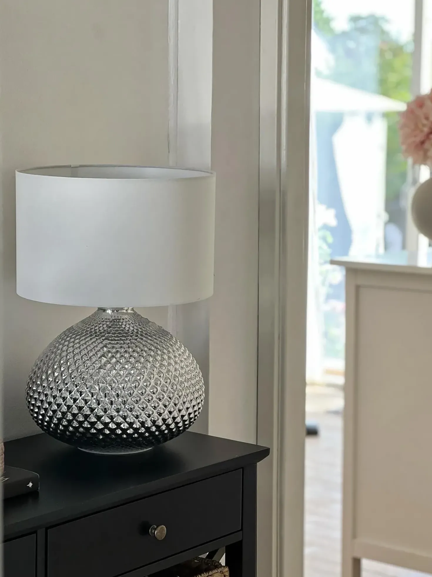Lampada da tavolo MADON Vetro Argento