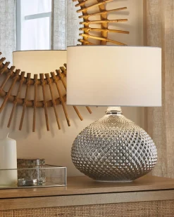 Lampada da tavolo MADON Vetro Argento