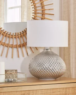 Lampada da tavolo MADON Vetro Argento