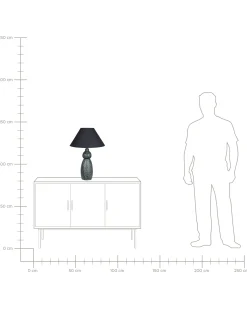 Lampada da tavolo MATINA Ceramica Nero