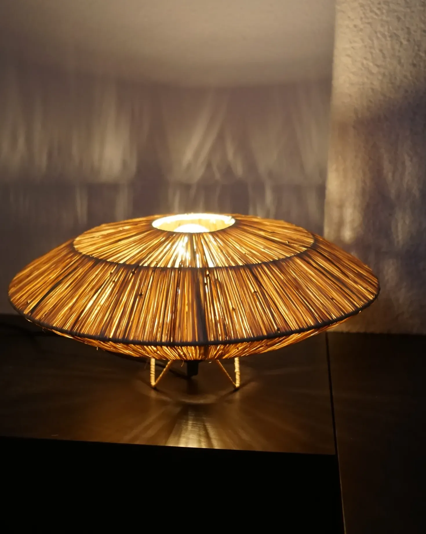 Lampada da tavolo MENTIRI Vimini Naturale