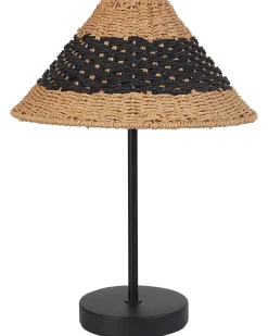 Lampada da tavolo MOMBA Corda di carta Nero