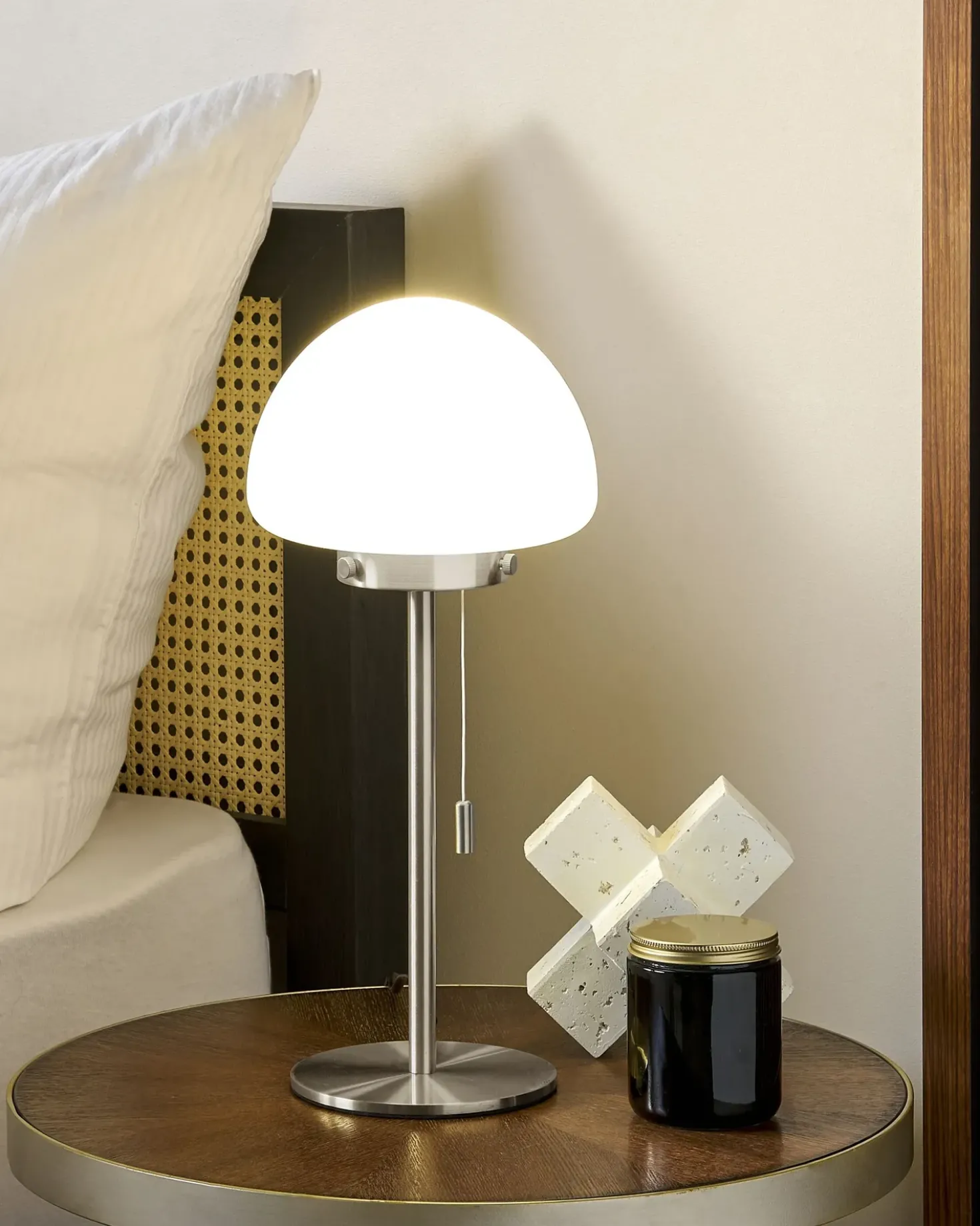Lampada da tavolo MORUGA Metallo Argento