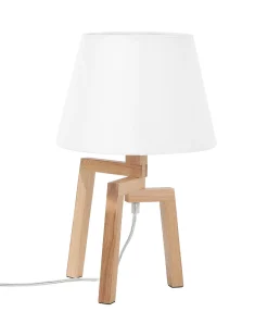 Lampada da tavolo NALON Legno di quercia Marrone/Bianco