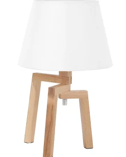 Lampada da tavolo NALON Legno di quercia Marrone/Bianco
