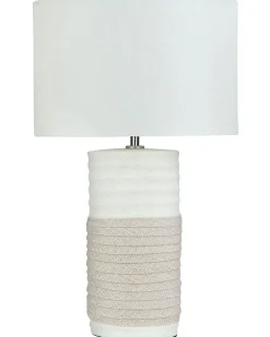 Lampada da tavolo NAVIA Porcellana Beige chiaro