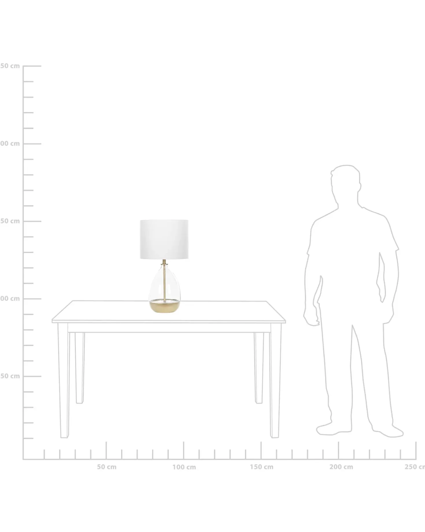 Lampada da tavolo OKARI Vetro Bianco