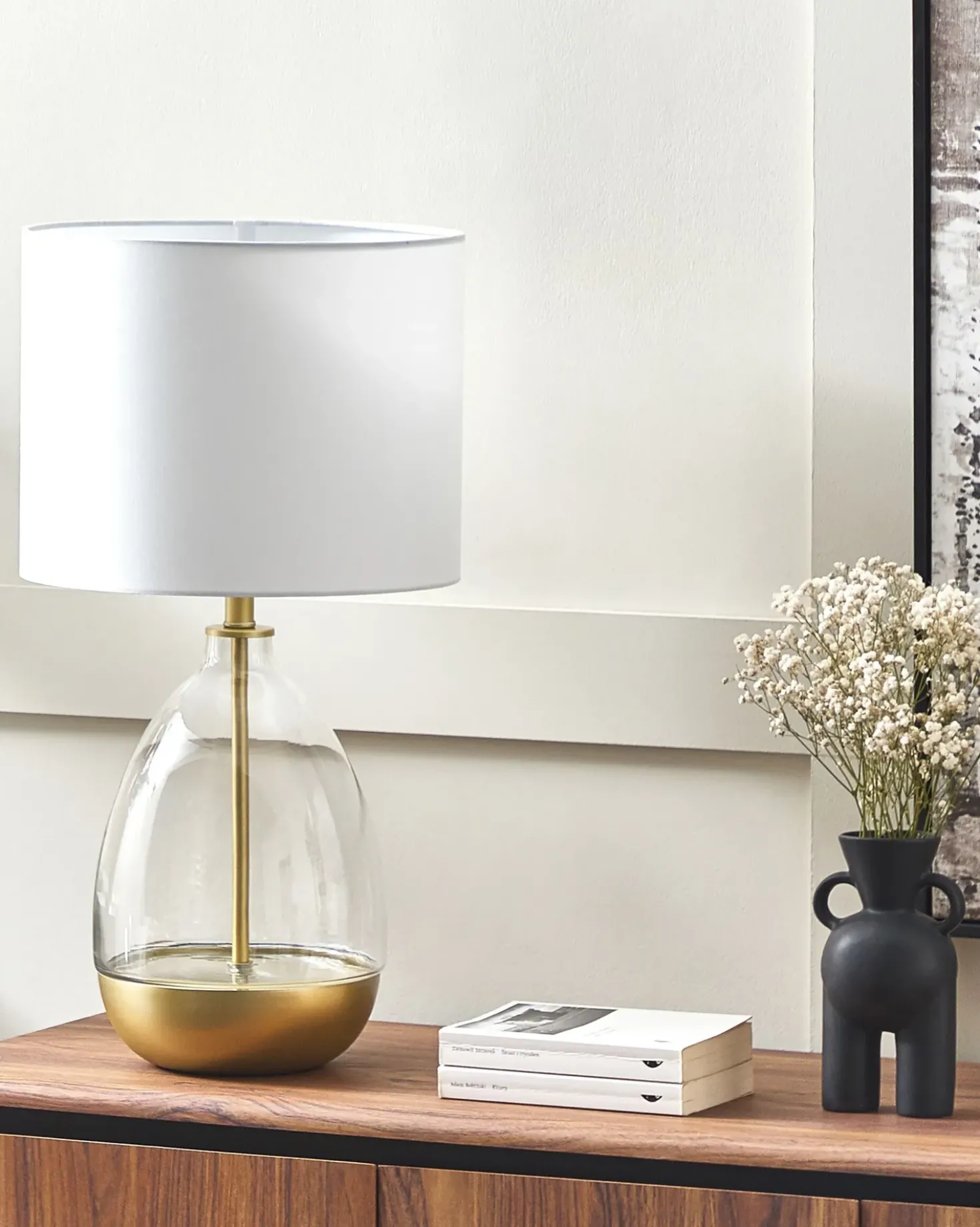 Lampada da tavolo OKARI Vetro Bianco