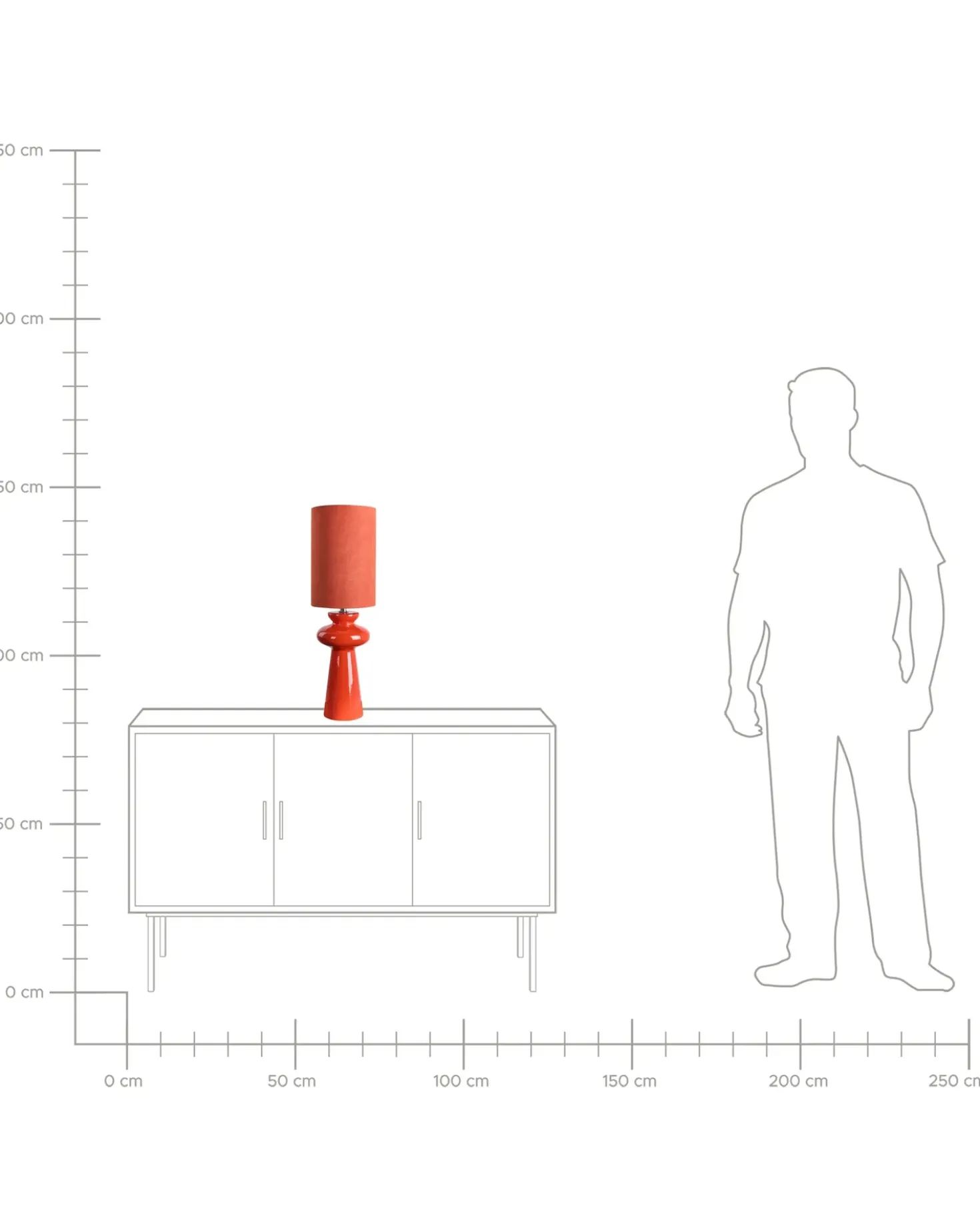 Lampada da tavolo OTEROS Rosso