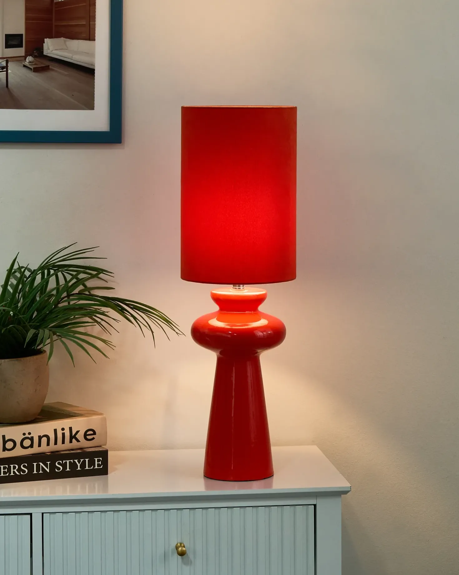 Lampada da tavolo OTEROS Rosso