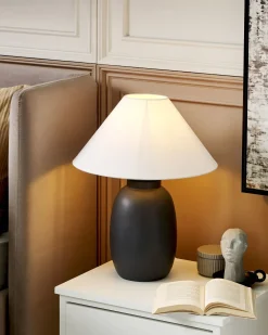 Lampada da tavolo PATILLAS Ceramica Nero