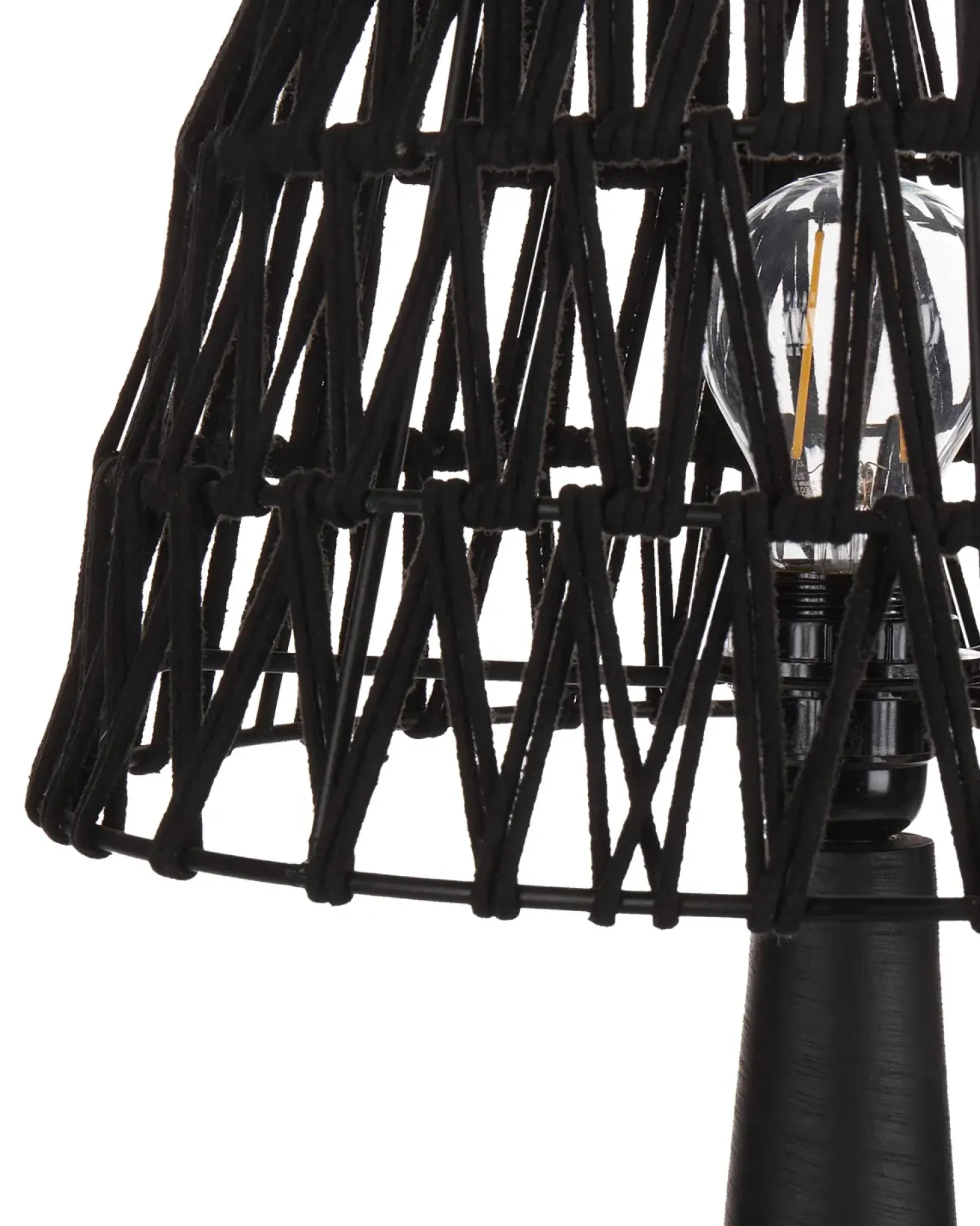 Lampada da tavolo PELLEJAS Legno di mango Nero