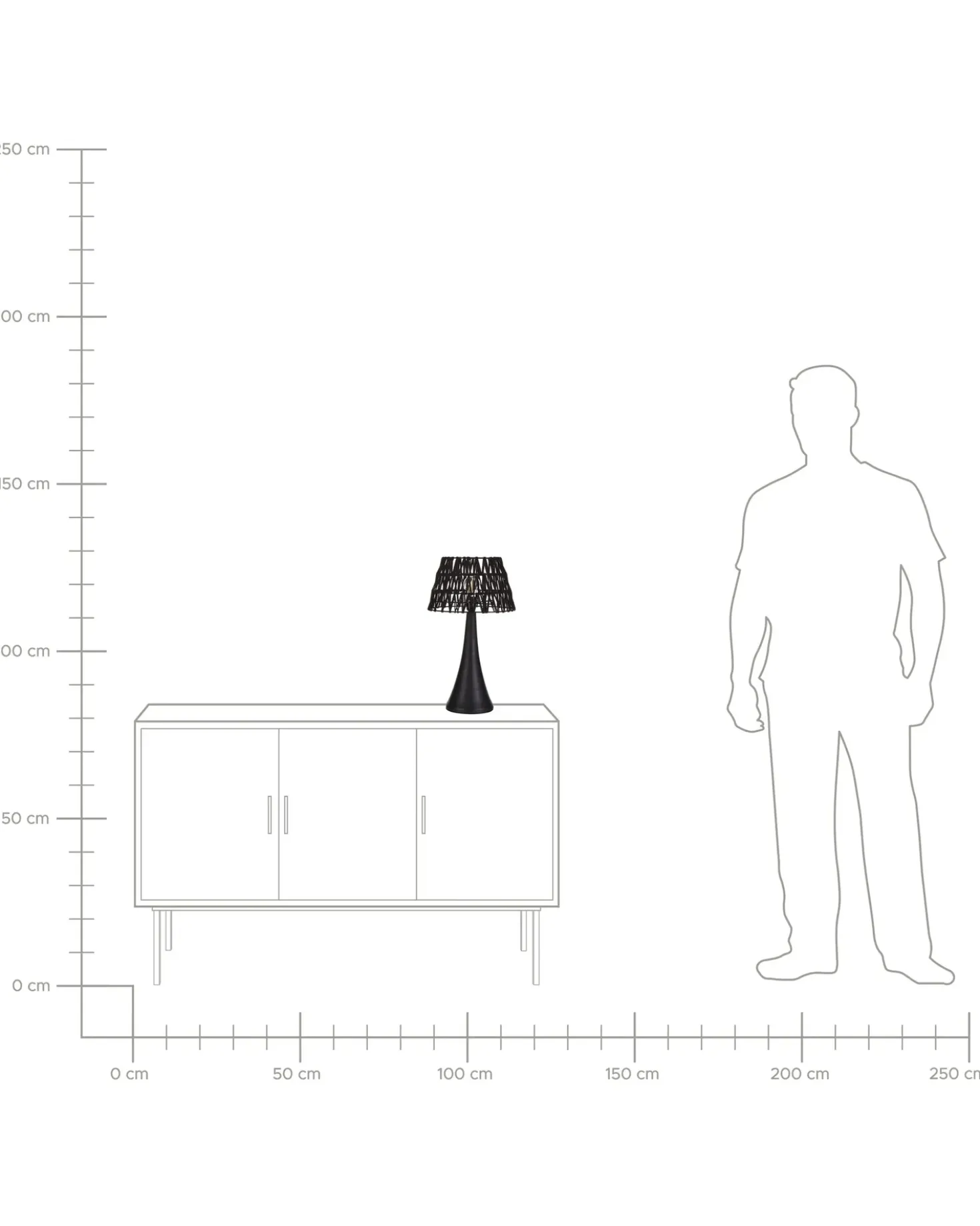 Lampada da tavolo PELLEJAS Legno di mango Nero