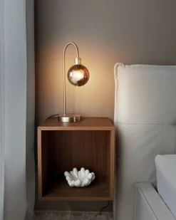 Lampada da tavolo RAMIS Metallo Argento