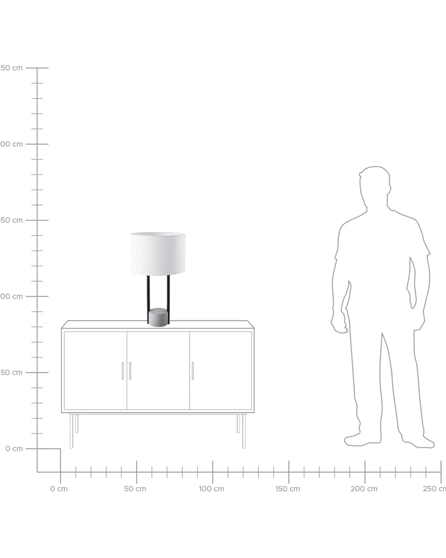 Lampada da tavolo REMUS Metallo Bianco