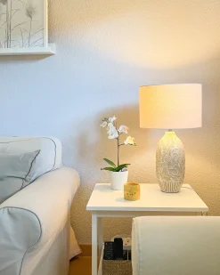 Lampada da tavolo SALZA Ceramica Beige