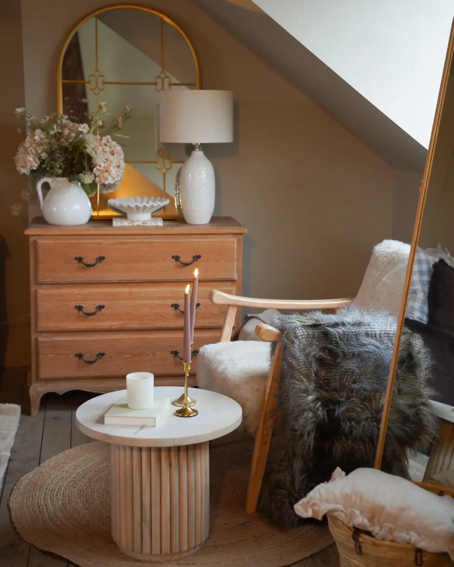 Lampada da tavolo SALZA Ceramica Beige