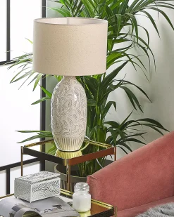 Lampada da tavolo SALZA Ceramica Beige