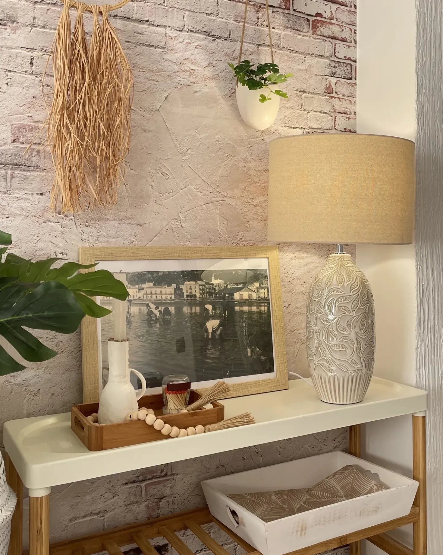 Lampada da tavolo SALZA Ceramica Beige