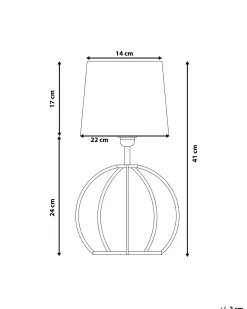 Lampada da tavolo SAMO Marrone/Bianco
