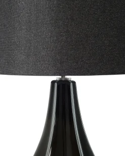Lampada da tavolo SANTEE Porcellana Nero