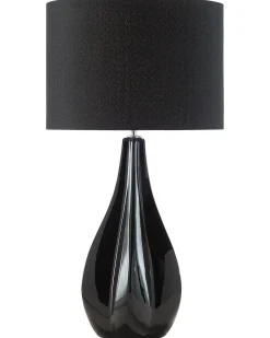 Lampada da tavolo SANTEE Porcellana Nero