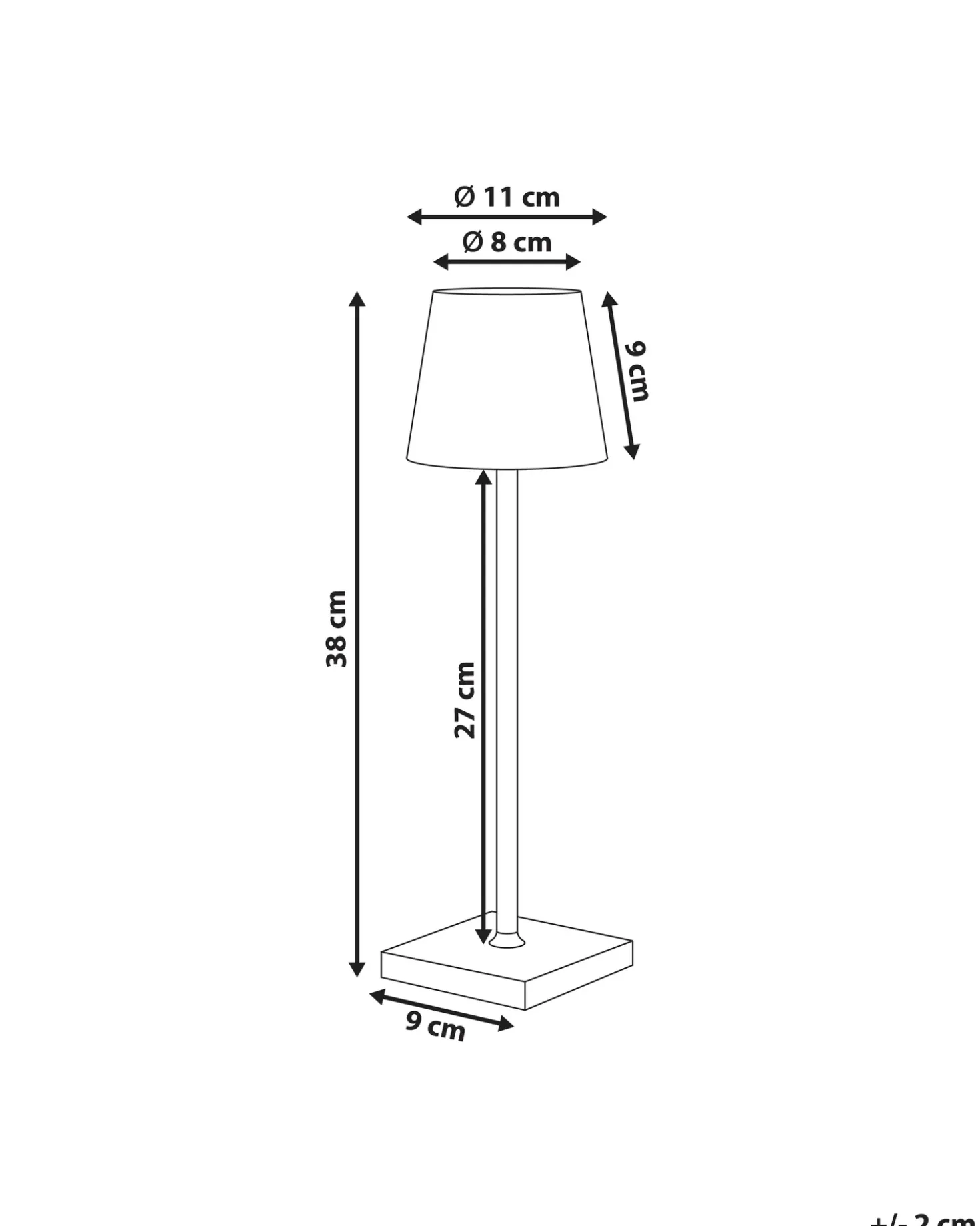 Lampada da tavolo senza fili a LED ABARO con dimmer Metallo Oro