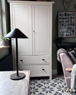 Lampada da tavolo senza fili a LED FRANCOLI con dimmer Metallo Marrone
