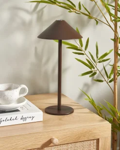Lampada da tavolo senza fili a LED FRANCOLI con dimmer Metallo Marrone