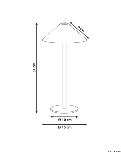 Lampada da tavolo senza fili a LED FRANCOLI con dimmer Metallo Marrone