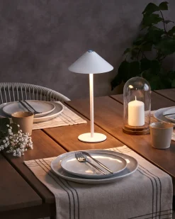 Lampada da tavolo senza fili a LED FRANCOLI con dimmer Metallo Bianco