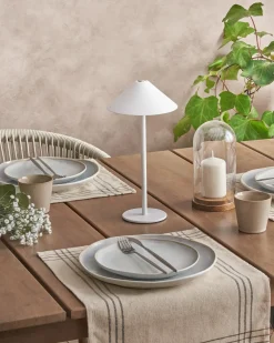 Lampada da tavolo senza fili a LED FRANCOLI con dimmer Metallo Bianco
