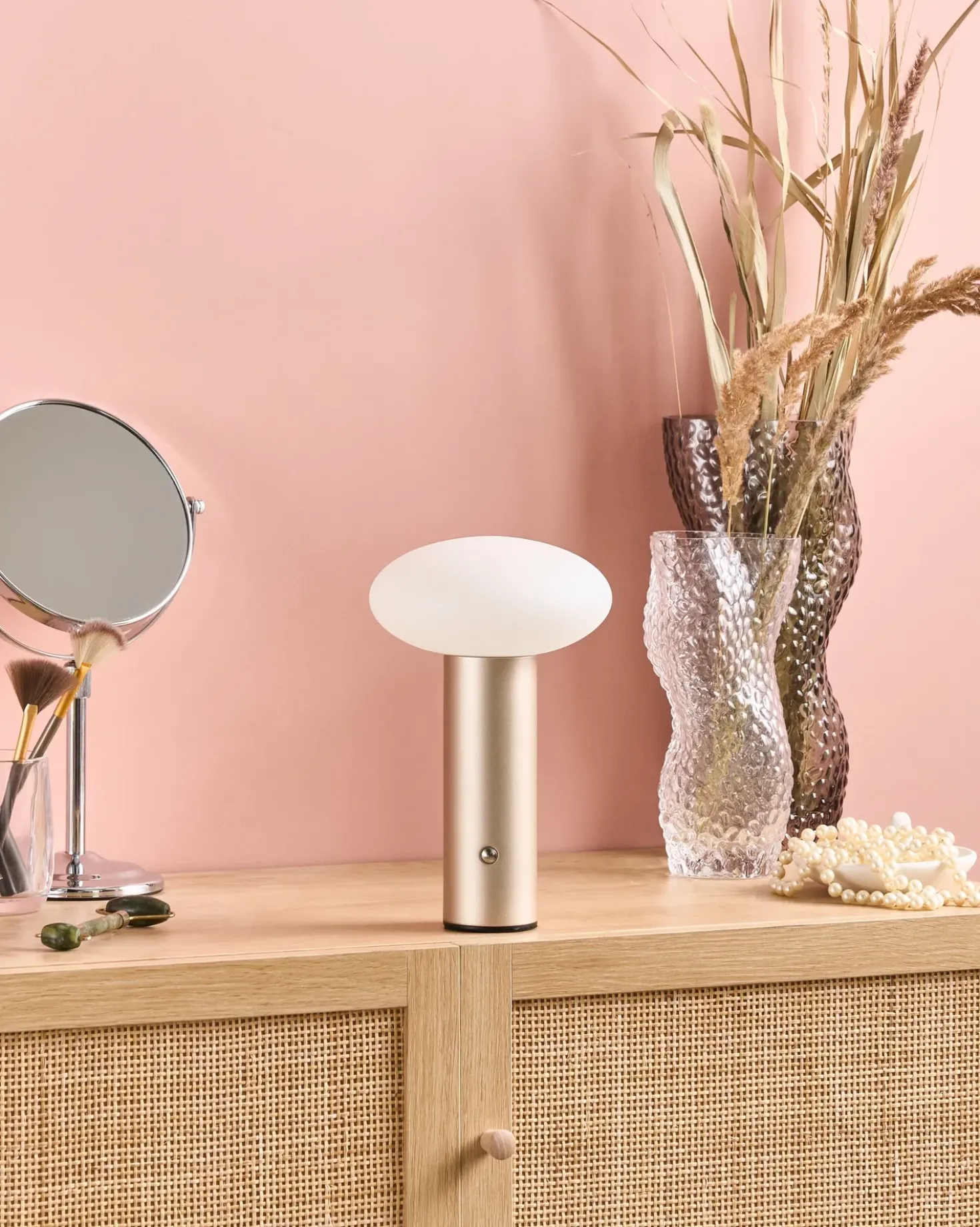 Lampada da tavolo senza fili a LED BUAYAN con dimmer Metallo Oro